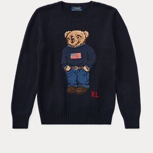 🧸 Polo Ralph Lauren Polo Bear Cotton Sweater, L Boys, perfect condition
